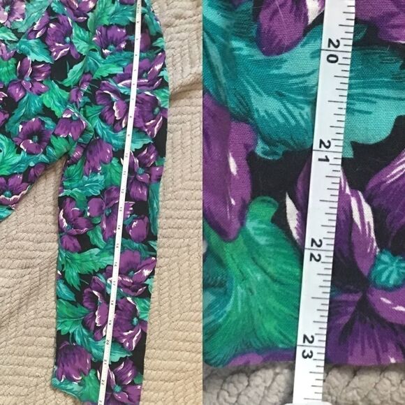 VTG Green Floral Print Light Weight Blazer - Picture 4 of 5